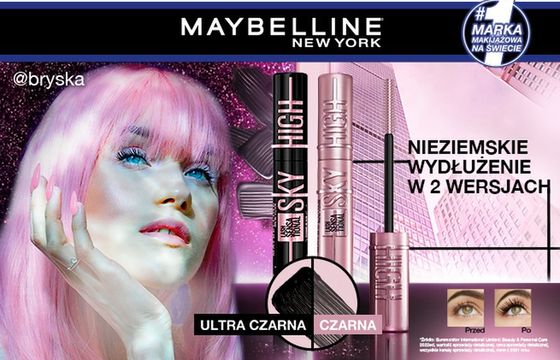 Bryska promuje nową odsłonę tuszu Maybelline