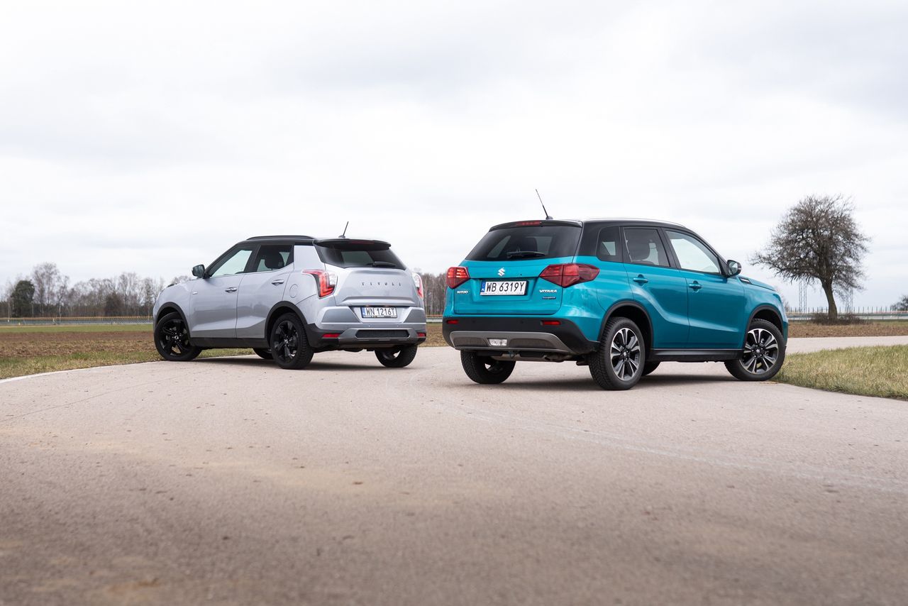 Tivoli is slightly bigger than the Vitara, but you can't see or feel it.