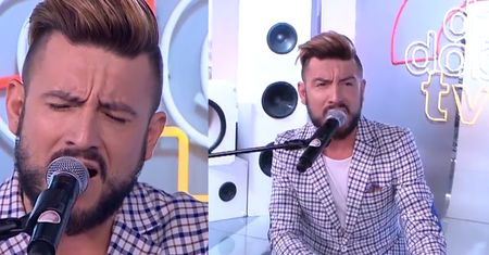 Starszy brat Dawida Kwiatkowskiego śpiewa po francusku w TVN-ie