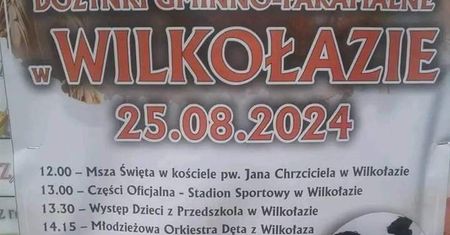 Dożynki w Wilkołazie 2024. Wystąpią: Power Play, Camasutra i Top One. Zobacz godzinowy program