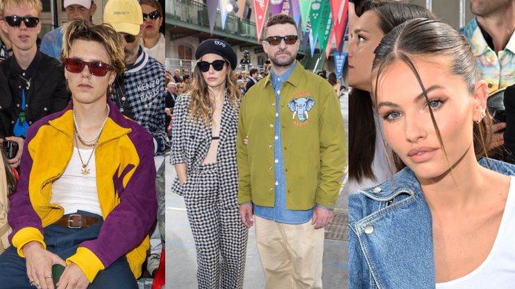 Gwiazdy na paryskim pokazie Kenzo