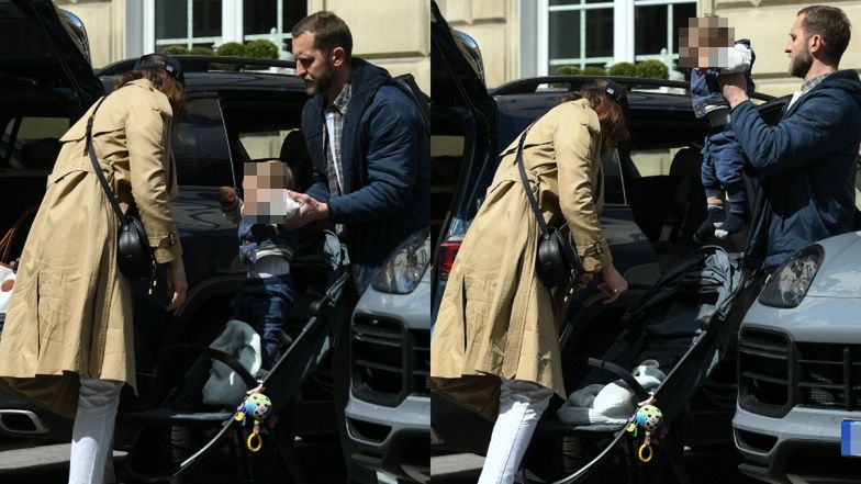 Anna Czartoryska z mężem i synkiem