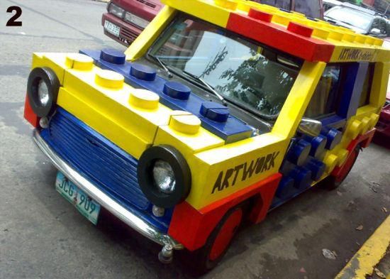 Prawdziwy samochód zbudowany z klocków Lego 2