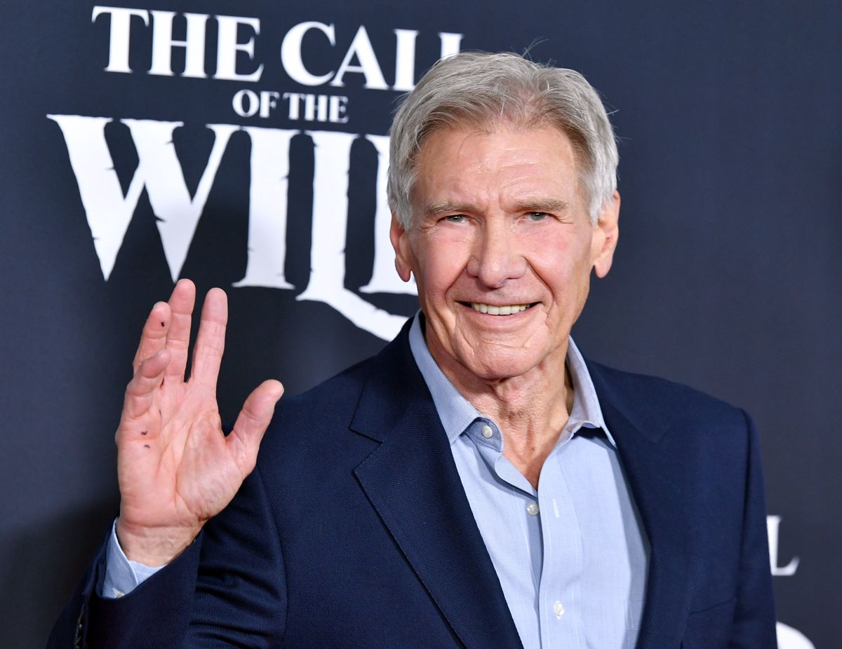 Harrison Ford na premierze swojego ostatniego filmu - "Zew krwi" w 2020 r.