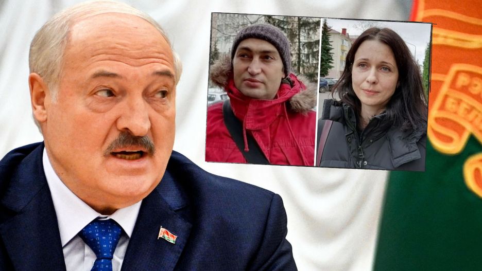 Białoruski dyktator Alaksandr Łukaszenko / Kamerzysta Wiaczasłau Łazarau i jego żona, nauczycielka Tacciana Pyćko