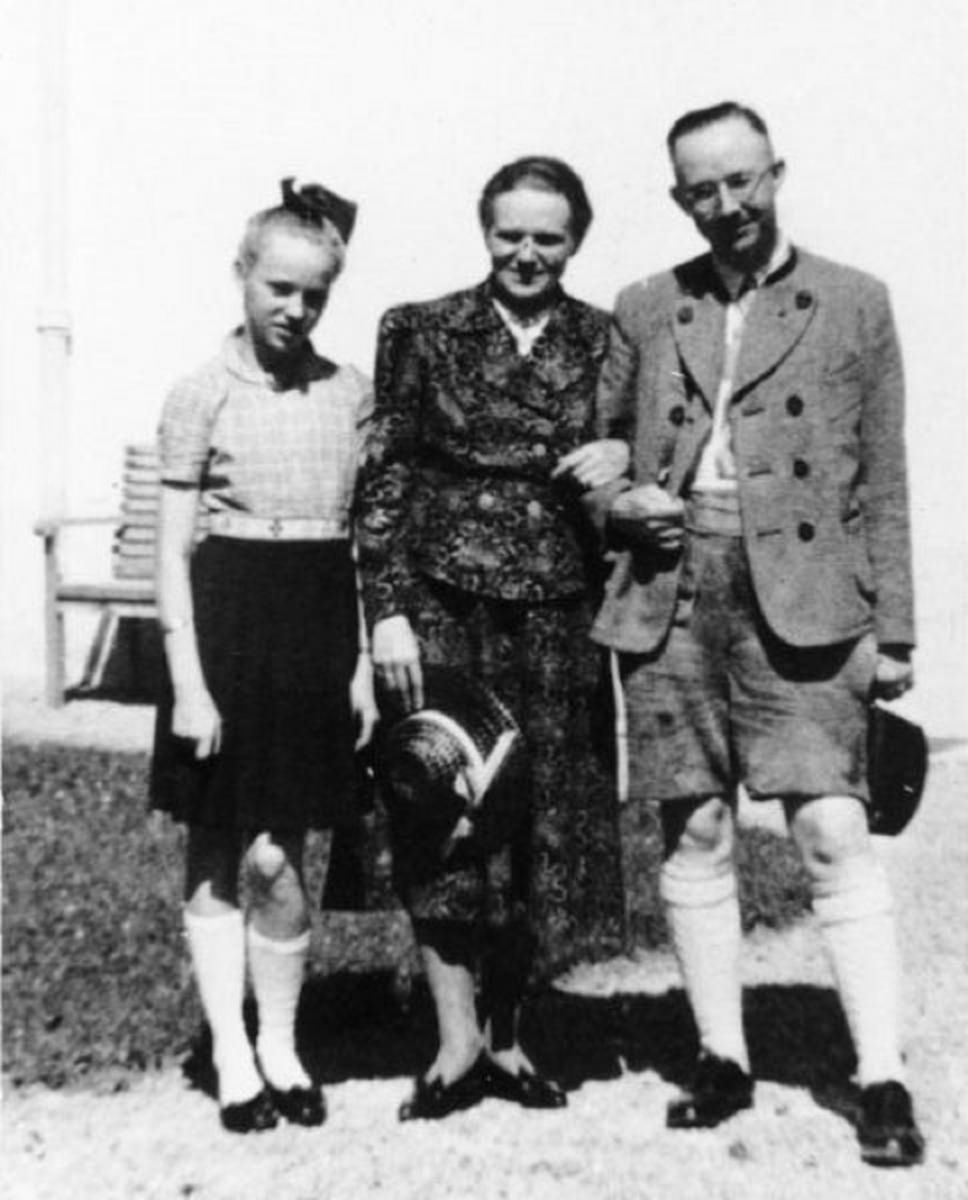 Himmler z żoną i córką. 