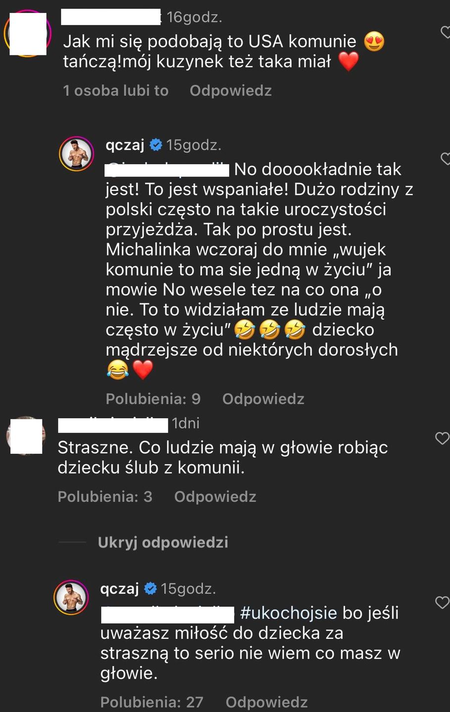 Internauci komentują nietypowe świętowanie pierwszej komunii