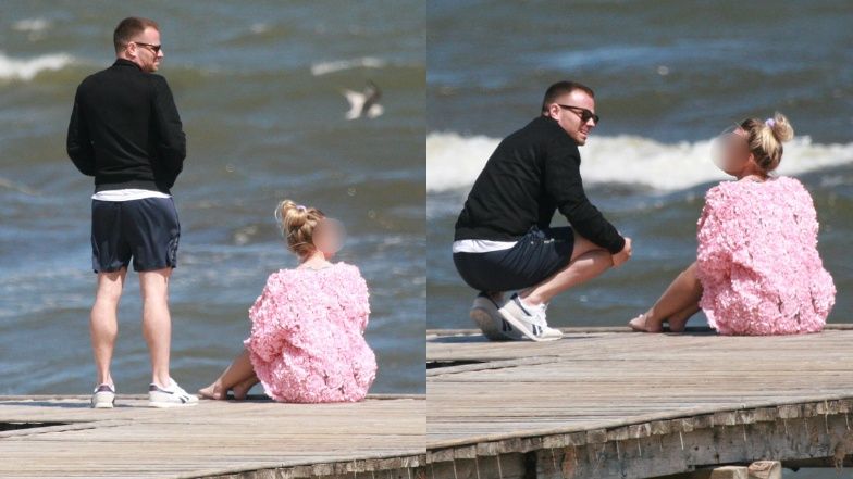 Marcin Hakiel wypoczywa na plaży w Sopocie z ukochaną