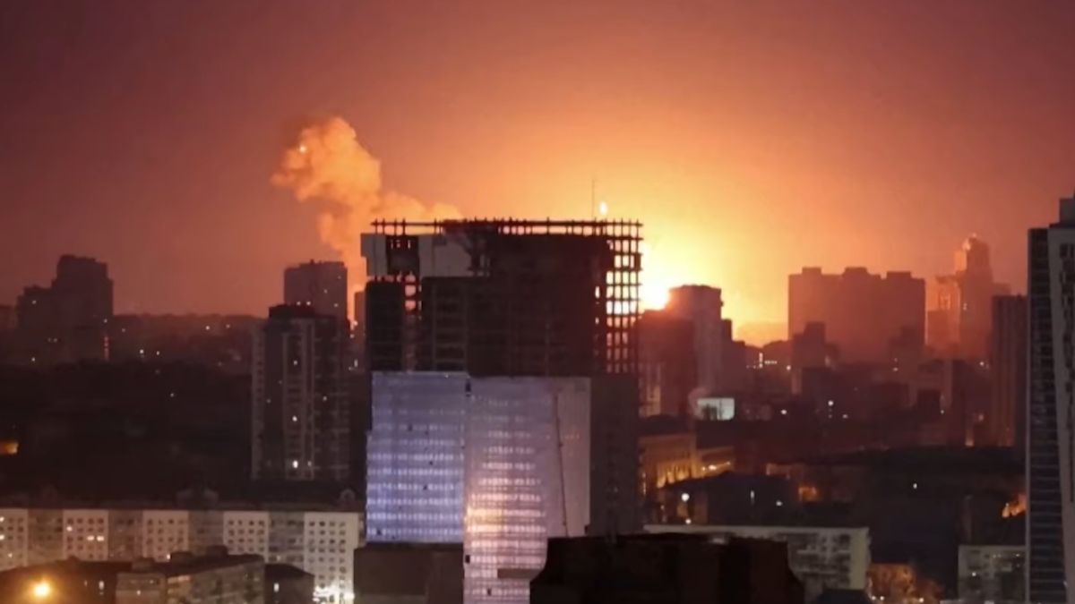 Zmasowany atak na Ukrainę.