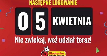 Wielka Loteria Biedronki 5.04. Następne losowanie w loterii Biedronka 5 kwietnia