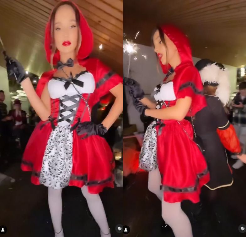 Marina Łuczenko w stroju Czerownego Kapturka