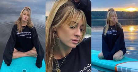 Porzucona na środku jeziora Marcelina Zawadzka "mówi" nadrukiem na bluzie: "Masz prawo ZACHOWAĆ MILCZENIE" (ZDJĘCIA)