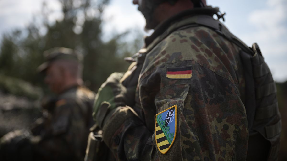 Bastion Lion Military Exercise Continues
GARDELEGEN, GERMANY - APRIL 9: A patch with a coat of arms combining the NATO insignia and that of the German federal state of Saxony is seen on a soldier's uniform as troops of Dutch and German mechanized infantry units take part in the ongoing Bastion Lion military exercise on April 09, 2025 near Gardelegen, Germany. Approximately 3,500 troops from both countries are participating in the Dutch-led exercise, which is meant to increase operability for defending Europe's eastern flank. (Photo by Tamir Kalifa/Getty Images)
Tamir Kalifa