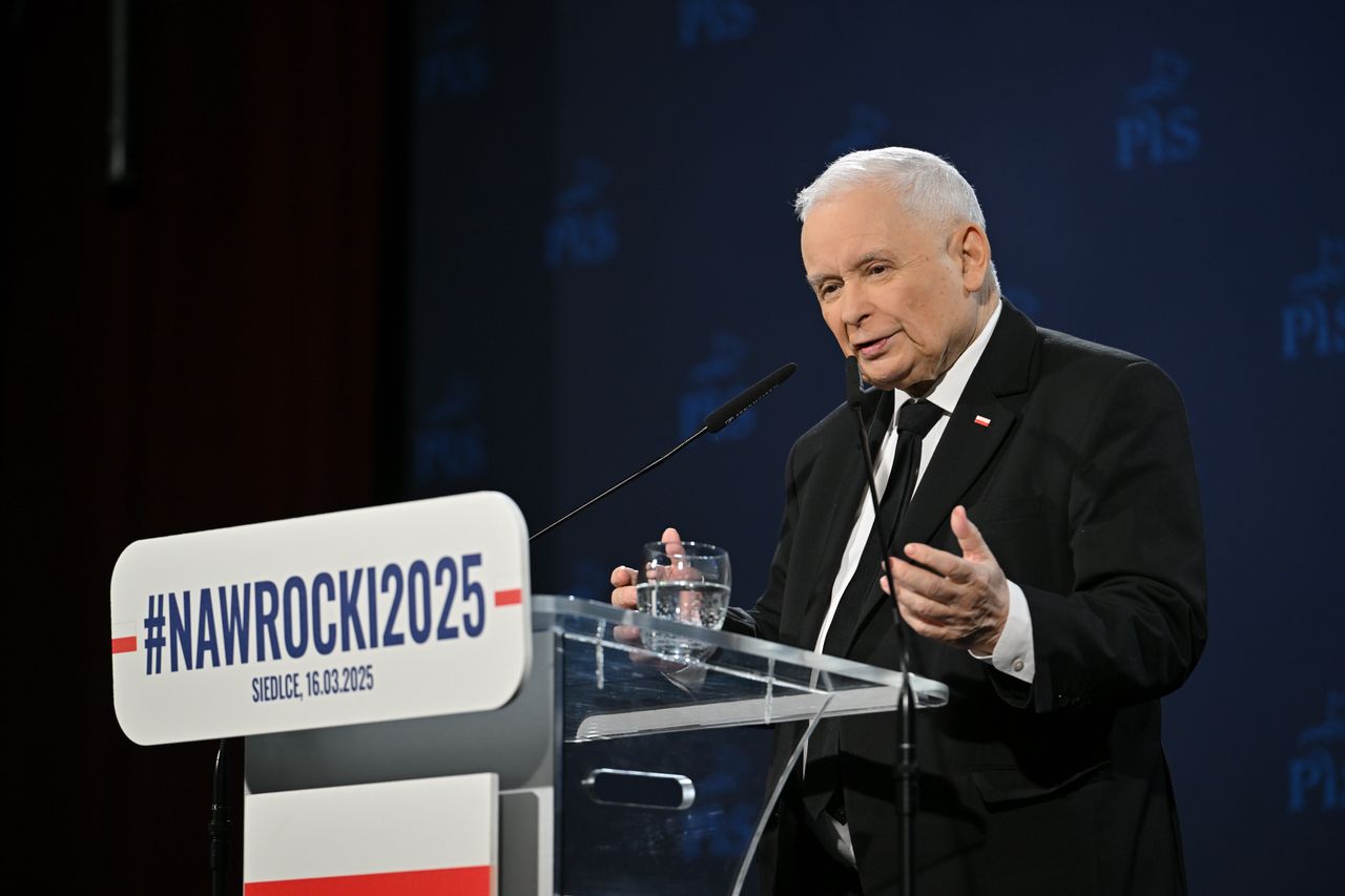 Jarosław Kaczyński wystąpił na konwencji Nawrockiego