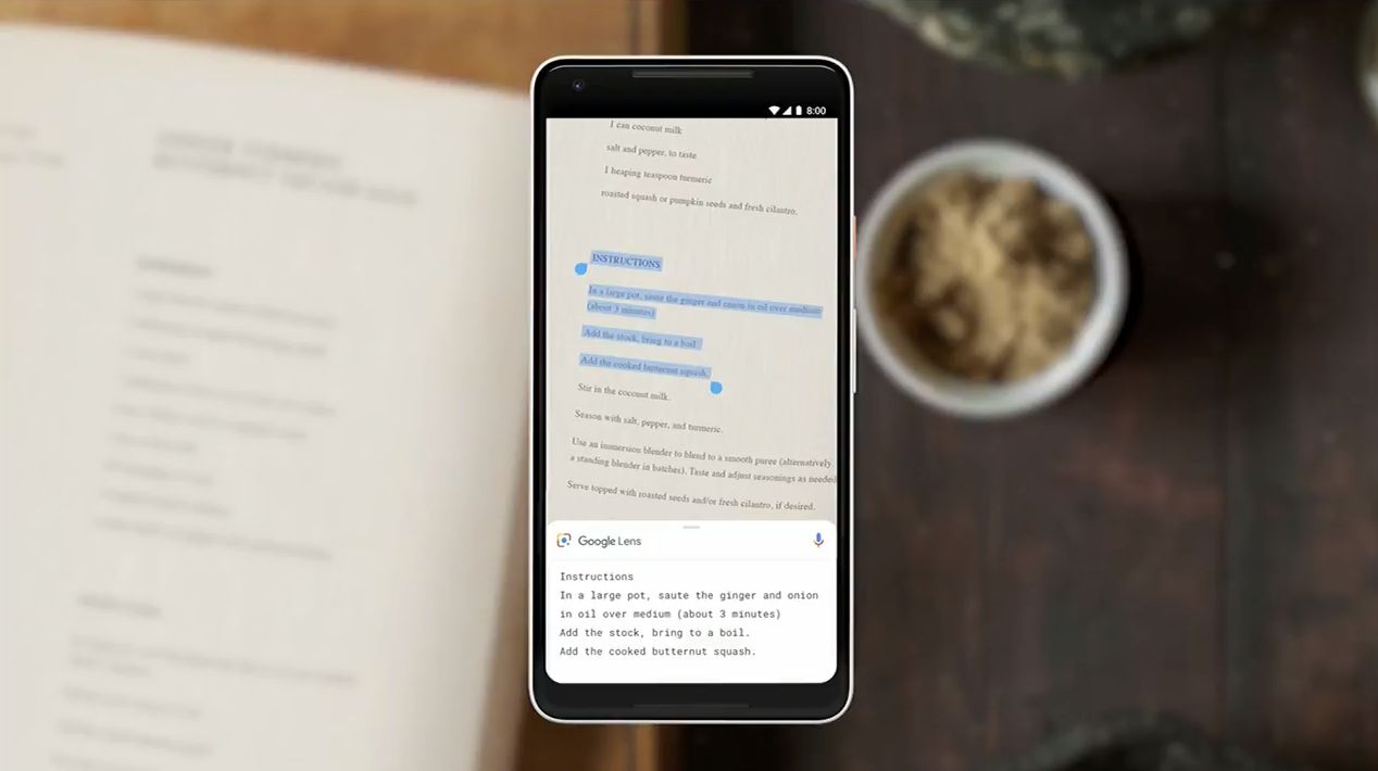 Google Lens umożliwi zaznaczanie tekstu bezpośrednio na podglądzie zdjęcia.