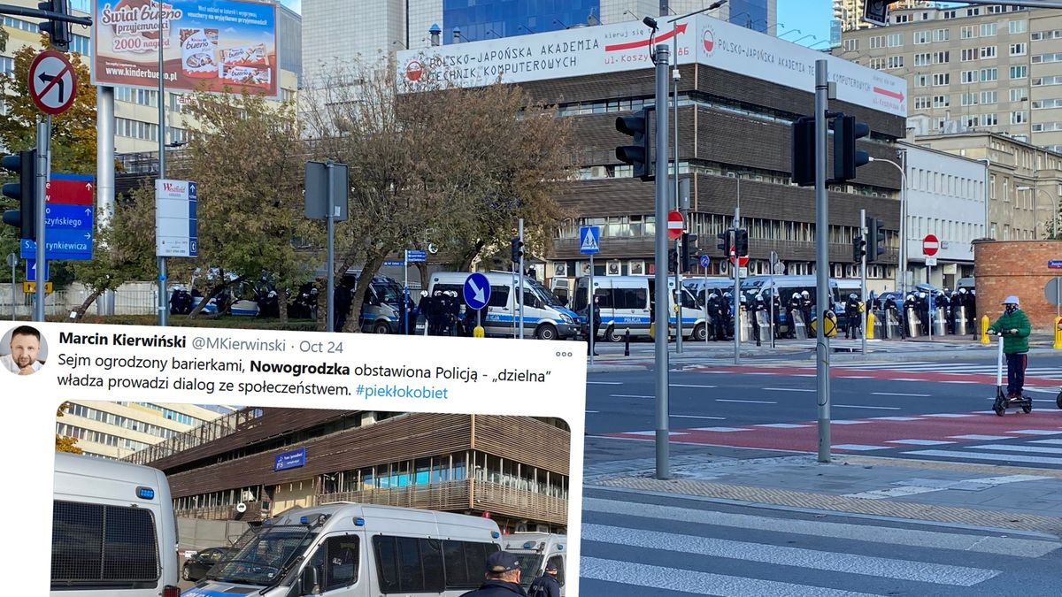 Siedziba PiS została otoczona przez policję