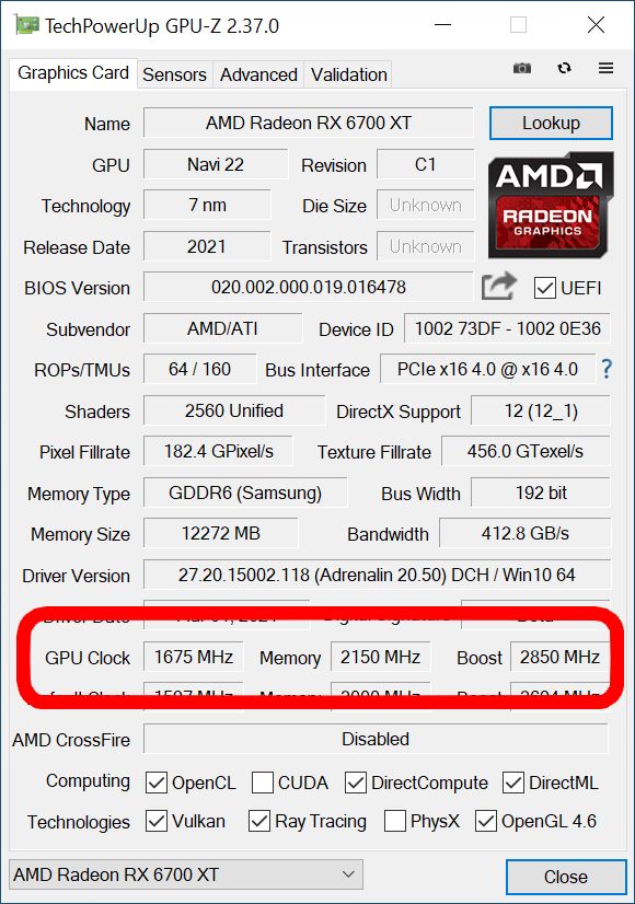 AMD Radeon RX 6700 XT - OC