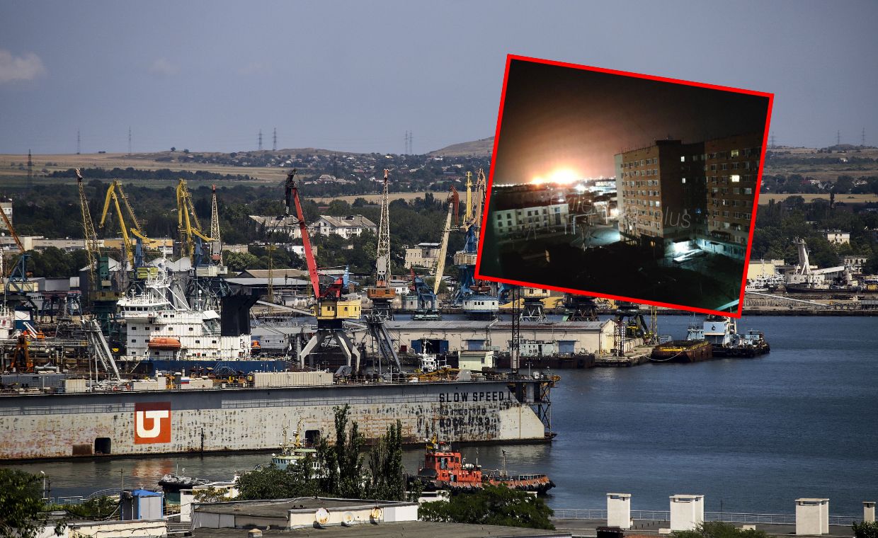 Atak dronów na rosyjski port. Pożar w rafinerii