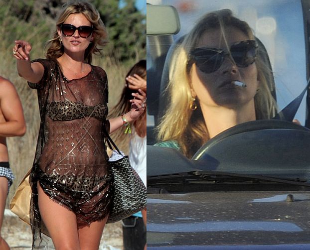 Kate Moss w bikini i z papierosem!