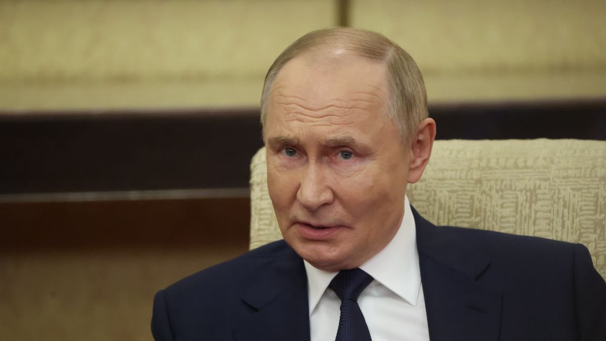 BEIJING, CHINA - SEPTEMBER 2:  (RUSSIA OUT) Russian President Vladimir Putin speaks during a meeting with Slovak Prime Minister Robert Fico (not pictured) during their bilateral meeting, September 2, 2025, in Beijing, China. Presidengt Putin is visiting China and will attend a military parade in Beijing to celebrate the 80th anniversary of the end of WW2. (Photo by Contributor/Getty Images)