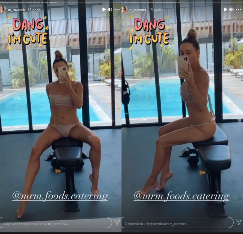 Małgorzata Rozenek w bikini na siłowni