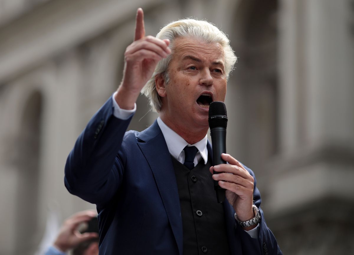 Holandia. Lider opozycji: Dziennikarze to szumowiny / Na zdjęciu Geert Wilders, szef Partii na rzecz Wolności
