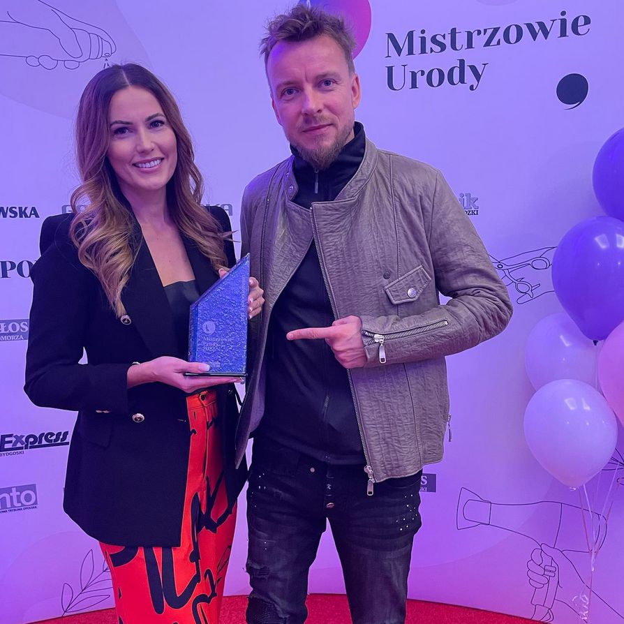 Piotr Kupicha z żoną Eweliną