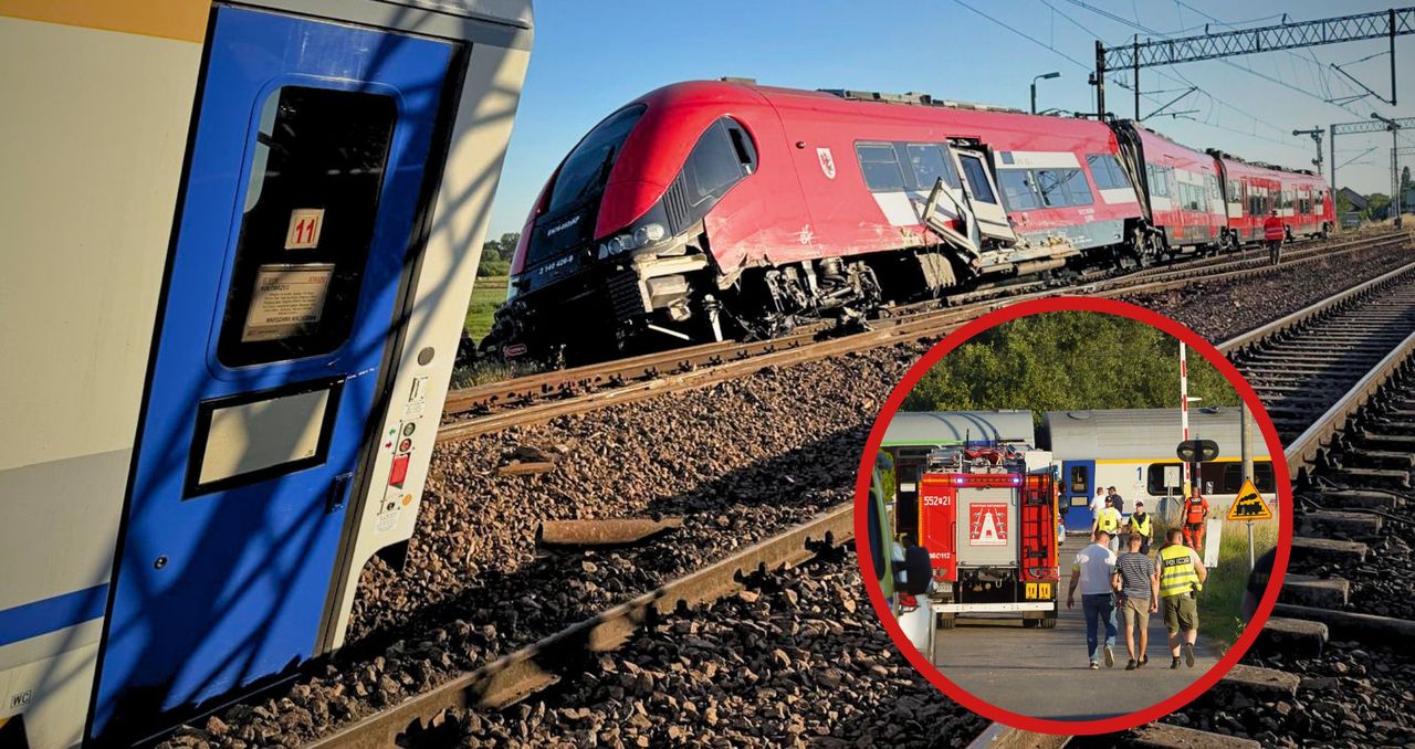 Zderzenie pociągów w Białośliwiu - FOTORELACJA