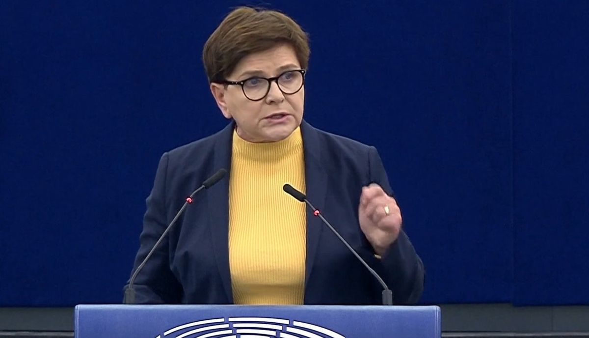 Beata Szydło podczas debaty w PE o Polsce