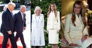 Król Karol III i królowa Kamila zawitali na herbatkę do Trumpów. Melania zadała szyku w jasnożółtym zestawie (ZDJĘCIA)