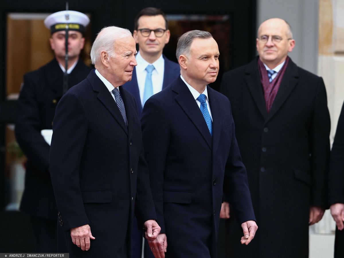 Prezydent USA Joe Biden w Polsce. Na zdjęciu prezydent, premier i szef polskiej dyplomacji.
