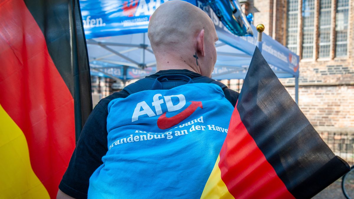 AfD Campaigns On Eve Of Brandenburg State Elections
BRANDENBURG, GERMANY - SEPTEMBER 21: The AfD gather (Alternative for Germany) for their Eve of Voting Rally on September 21, 2024 in Brandenburg, Germany. With strong results already under their belt in two other state elections in Thuringia and Saxony, the far-right, anti-immigrant (AfD) may be positioned to overtake the center-left Social Democrats (SPD) in Brandenburg. If the AfD manage to come out in top position in the vote on Sunday it will be the first time the SPD has lost its leading position in the State of Brandenburg since 1990. ( Photo by Craig Stennett/Getty Images)
Craig Stennett