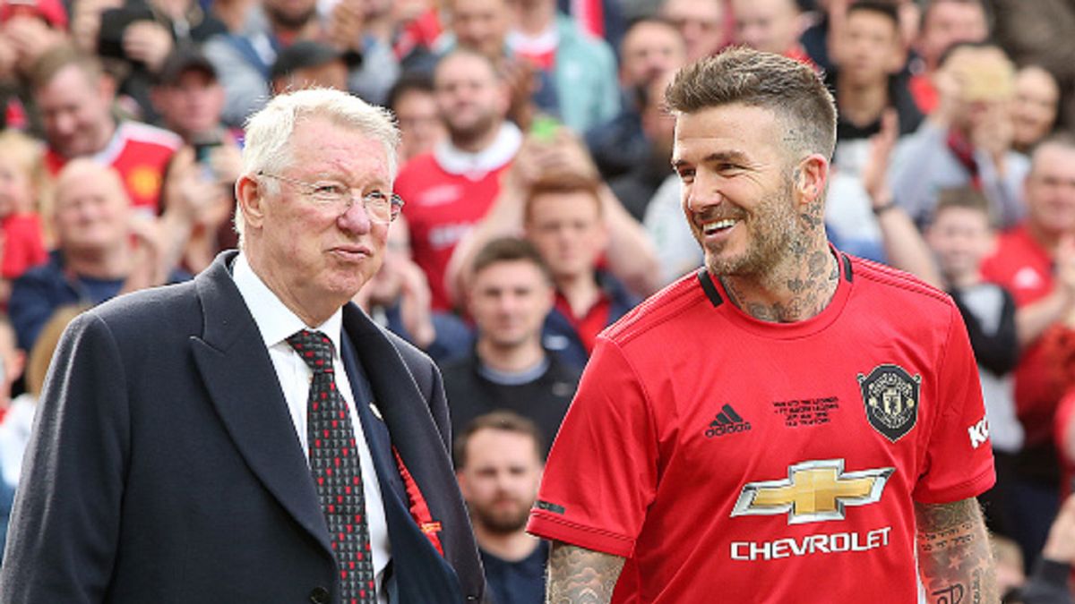David Beckham i Sir Alex Ferguson.