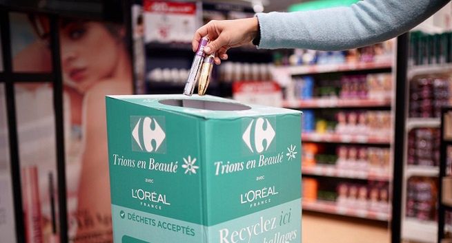 L'Oreal i Carrefour promują recykling opakowań po kosmetykach