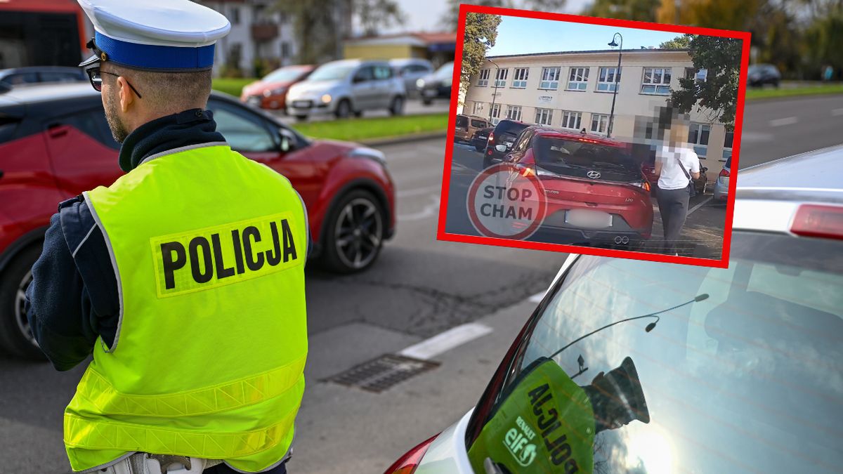 Kierowca zatrzymał się na środku skrzyżowania