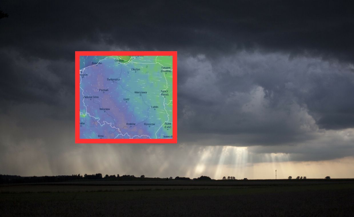 Silny wiatr i burze nad Polską. RCB ostrzega przed chłodnym frontem