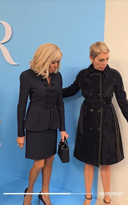 Brigitte Macron na pokazie marki Dior