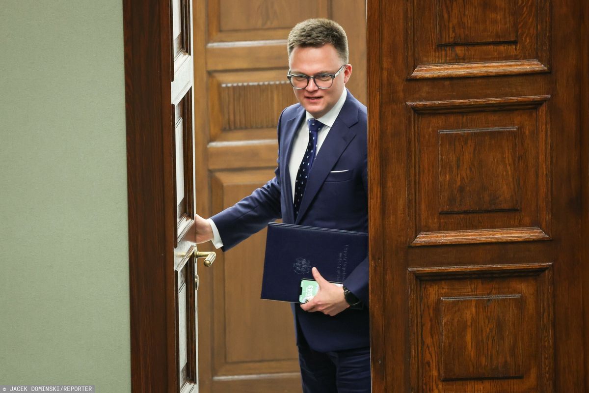 szymon hołownia, marszałek sejmu, maciej wąsik, mariusz kamińki Spotkanie z przewodniczącym PKW. Tematem rozmów Wąsik i Kamiński