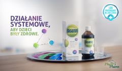 Bioaron reklamowany hasłem „Działania systemowe, aby dzieci były zdrowe”
