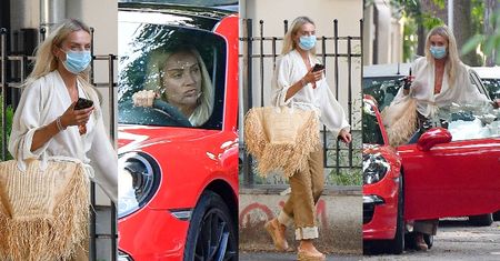 "Wakacyjna" Agnieszka Woźniak-Starak pędzi do swojego krwistoczerwonego porsche za 600 tysięcy (ZDJĘCIA)