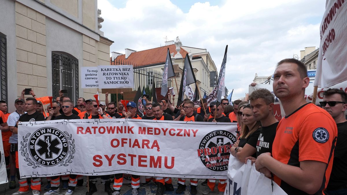 Protest ratowników medycznych