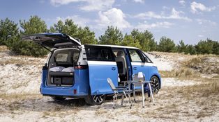 W pełni elektryczny kamper Volkswagena. Idealny, by rozstawić się na ładowarce