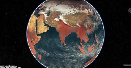 Widok z indyjskiego satelity. Takich zdjęć Ziemi nie widzieliście