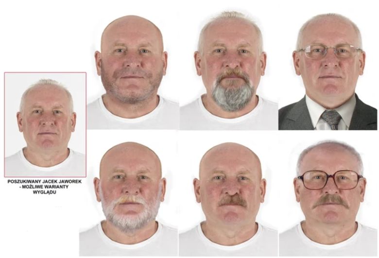 W czerwcu 2023 roku policja opublikowała tzw. portrety progresywne, które przedstawiają możliwe warianty wyglądu poszukiwanego.