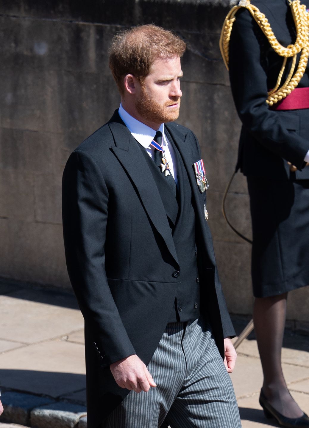 Książę Harry na pogrzebie księcia Filipa