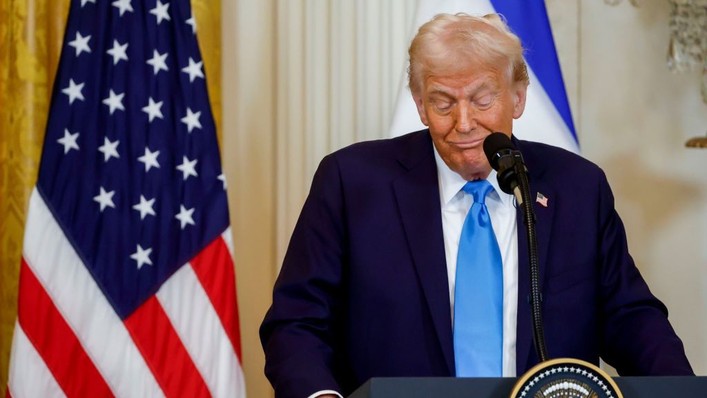 President Trump And Israeli Prime Minister Netanyahu Hold News Conference
US President Donald Trump during a news conference with Benjamin Netanyahu, Israel's prime minister, not pictured, in the East Room of the White House in Washington, DC, US, on Tuesday, Feb. 4, 2025. Trump insisted Egypt and Jordan will take in Palestinians from the Gaza Strip, dismissing the countries' refusal to accept people from the war-shattered territory. Photographer: Ting Shen/Bloomberg via Getty Images
Bloomberg
emea, international relations, 2025uspolitics, north american, israeli, u.s. government, foreign relations, united states of america, the white house, americas, government news, press, news conference, u.s.a., american, us, presser, middle east and north africa