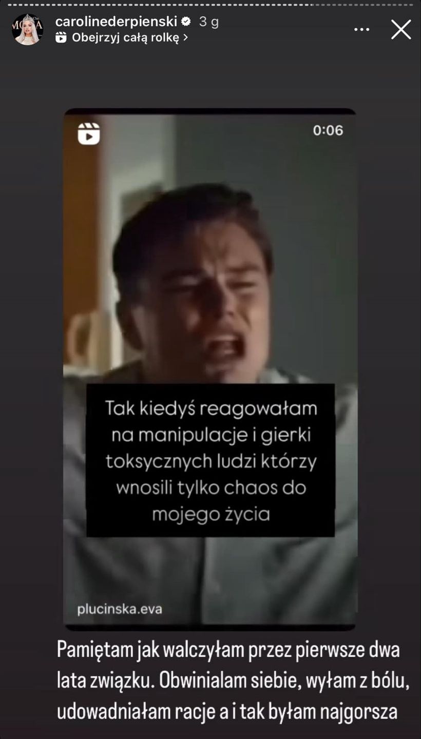 Derpienski publikuje kolejne posty o relacji z ekspartnerem