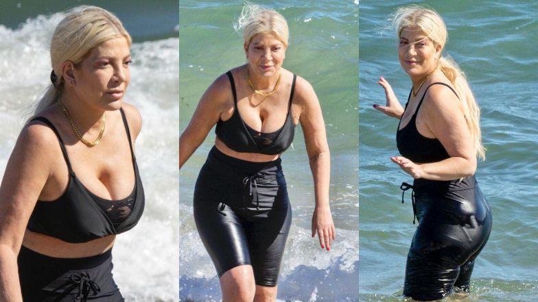 Tori Spelling dokazuje na plaży 