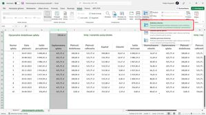 Excel: po rozwinięciu wybieramy Zablokuj okienka