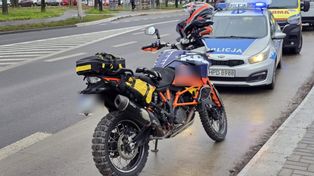 Lublin: Zderzenie motocykla z pojazdem dostawczym na ul. Diamentowej